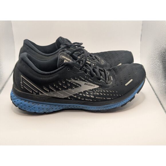 Brooks Ghost 13 Running Shoes Black/Blue Men\'s Size 13 D main image 5